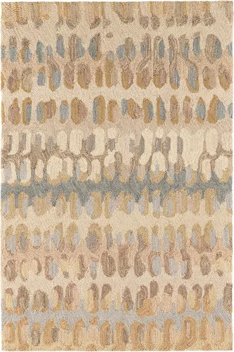 Vista 24 de Dash & Albert Paint Chip Hand Micro Hooked Wool Rug, 2' X 3', Bark Abstract