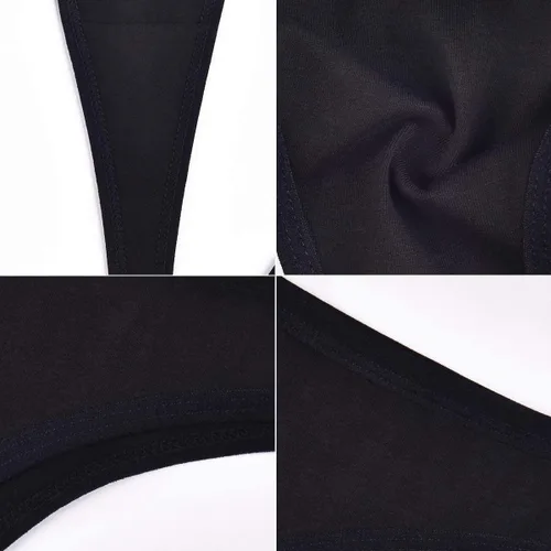 Vista 4 de Sunm Boutique Paquete de 6 tangas de algodón transpirables para mujer, paquete de 6
