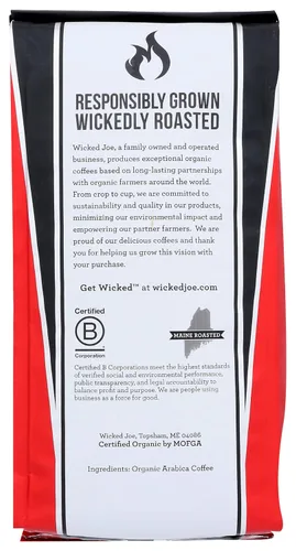 Vista 2 de Wicked Joe Coffee Frijol entero francés, 12 oz, rojo