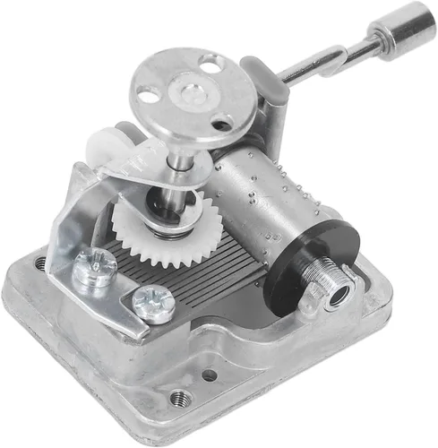 Vista 6 de Pilipane 18 Note Musical Mechanism Movement Retro Style Alloy Hand Crank Music Box Mechanism Replacement for Home Decor DIY Craft Projects