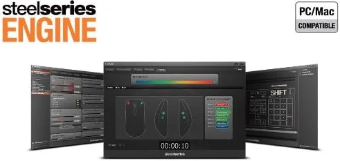 Vista 9 de Sensor óptico Sensei de SteelSeries, botones disparadores separados, prisma, gris