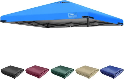 Vista 55 de KAMPKEEPER Cubierta de Repuesto Superior para Carpa Toldo Emergente con Ventilación de Aire y Correa Elástica Ajustable, Poliéster Resistente a Azul