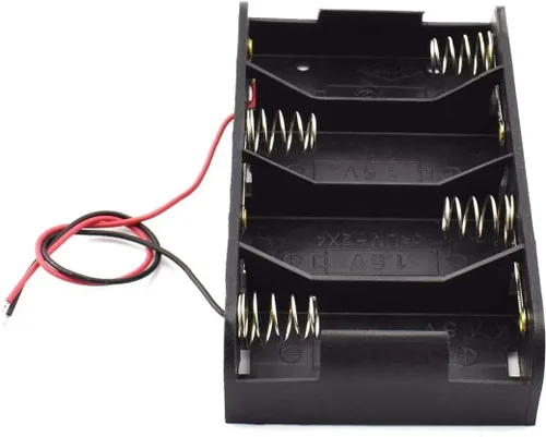 Vista 38 de 2 unidades de soporte para pilas D de 8 ranuras con respaldo doble y cables, caja para pilas de tamaño D de 8x1.5V 8D bilateral