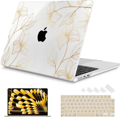 Vista 10 de Mektron Diseñada para MacBook Air 2025/2024/2023 de 15 PULGADAS M4 A3241 /M3 A3114 /M2 A2941, Carcasa de Cubierta Rígida de Plástico Impreso
