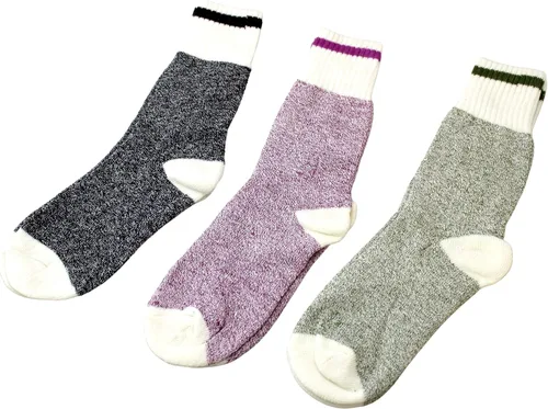 Vista 3 de 3 pares de calcetines para botas de mujer para todo tipo de clima, mezcla de calcetines