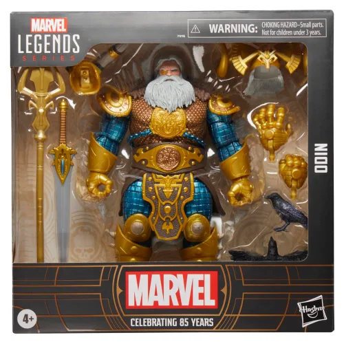 Vista 4 de Marvel Legends Series Odin, Figura de acción coleccionable de 6 pulgadas de aniversario número 85 Deluxe Comics