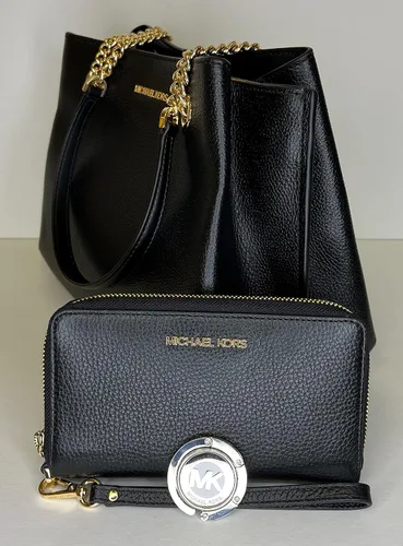 Vista 5 de Michael Kors Teagen LG - Bolso de mano con correa para teléfono y gancho para bolso