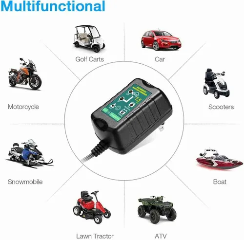 Vista 3 de Cargador de batería de 12V/6V 1.5 Amp para Harley Davidson Motocicletas Mantenedor