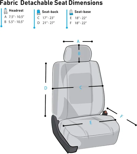 Vista 5 de Fundas de asientos para auto de tela lisa y almohadillas para cinturón y volante, diseño universal FH-FB050102 y FH2033, Beige1
