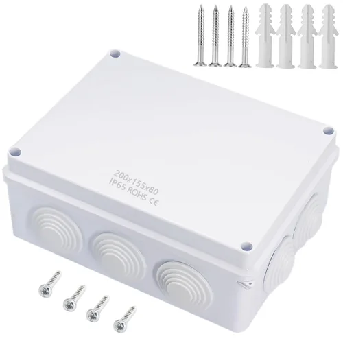 Vista 16 de Zulkit Caja de conexiones de plástico ABS IP55 a prueba de polvo e impermeable, cajas eléctricas universales para proyectos, carcasa, color blanco