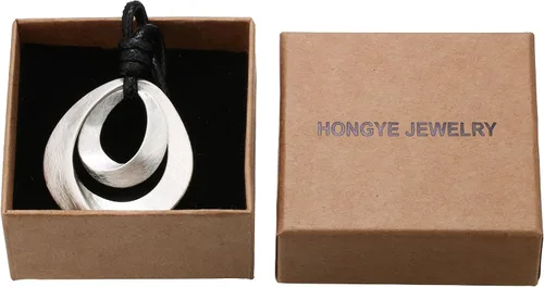 Vista 4 de HONGYE Waterdrop cepillado collar colgante para mujer