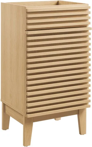 Vista 17 de Modway Render 23.5" tocador de baño en nogal (lavabo no incluido)