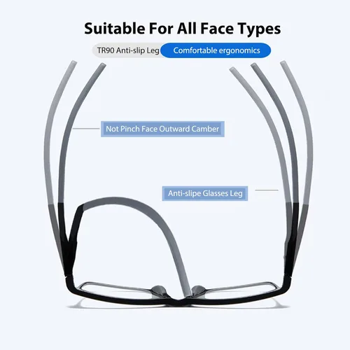 Vista 5 de Multifocal Progressive Transition Photochromic Reading Glasses Blue Light Blocking Multifocus Readers Spring Hinge