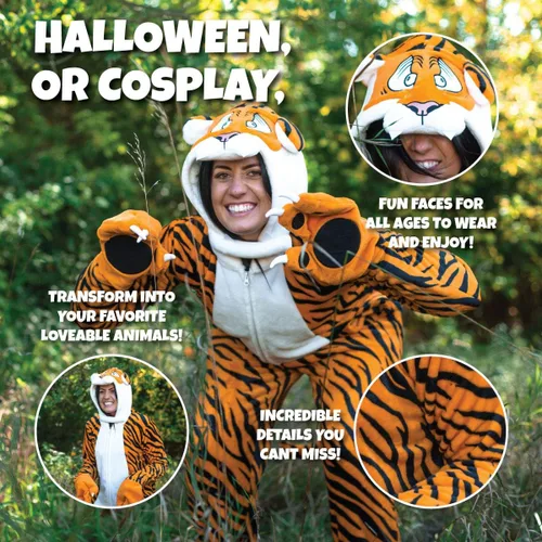Vista 3 de Traje Flappy de una pieza de pijama de animal para cosplay, disfraz de Halloween