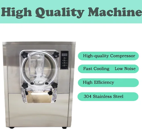 Vista 5 de Máquina comercial de helado duro para servir helados duros de acero inoxidable con panel de operación inteligente 25-30L/H Máquina de helado
