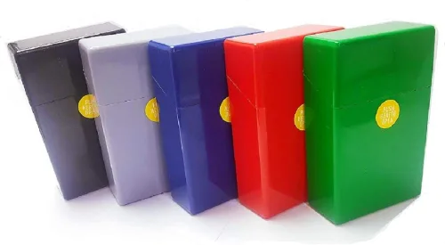 Vista 3 de DMtse Paquete de 3 cajas rígidas para cigarrillos (tamaño King) (colores surtidos)
