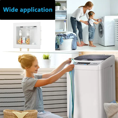 Vista 2 de (1 Paquete) Lidertik Caja de Salida para Lavadora Crimpar PEX-B, Válvula de Control Simple con Amortiguadores de Golpe de Ariete de Acero