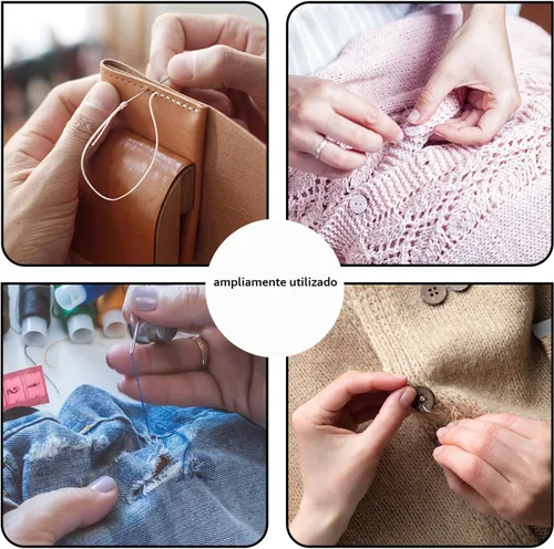 Vista 8 de BAGERLA Kit de costura de reparación de tapicería, kit de costura resistente con herramientas de punzón, desgarrador de costura, agujas de costura a