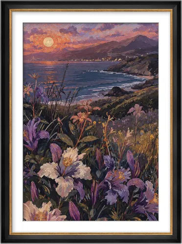 Vista 193 de MUDECOR Lienzo enmarcado prémium para pared, pinos nevados en bosque de invierno, ilustraciones modernas, arte contemporáneo, escénico, divertido