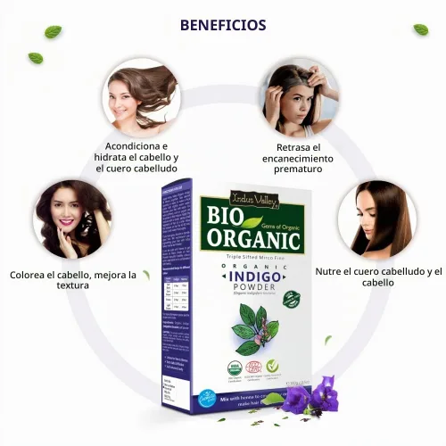 Vista 5 de I.V BIO COMBO ORGÁNICO (BHRINGRAJ POLVO 100G+INDIGO POLVO 100G)