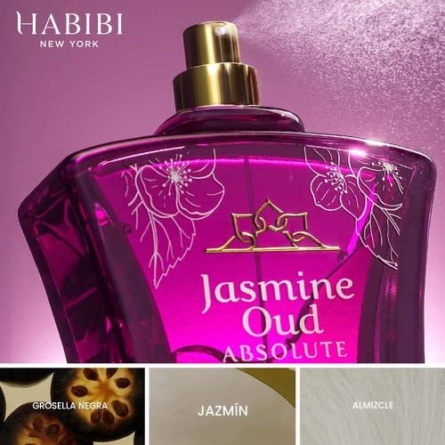 Vista 2 de Jasmine Oud Absolute - Perfume árabe para mujer - 2.5 oz (75ML) Fragancias de larga duración para mujer, aroma floral amaderado con notas de cuero