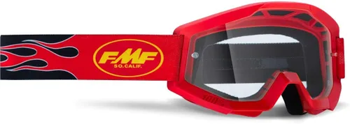 Vista 10 de Gafas 100% FMF POWERCORE Gris asalto - Lente transparente