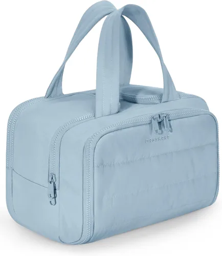 Vista 17 de BAGSMART Bolsa de Aseo de Viaje, Bolsa de Aseo Resistente para Mujeres, Bolsas de Aseo Ampliamente Abiertas y Esponjosas para Viajar, Organizador