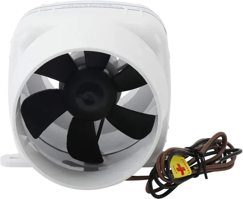 Vista 5 de YaeMarine Marine Boat en línea soplador de aire de sentina 12 V eléctrico 4 "barco motor soplador 270CFM con seis cuchillas para yate velero barcos
