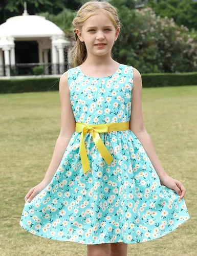 Vista 48 de Vestido de verano para niña, de algodón, con diseño floral