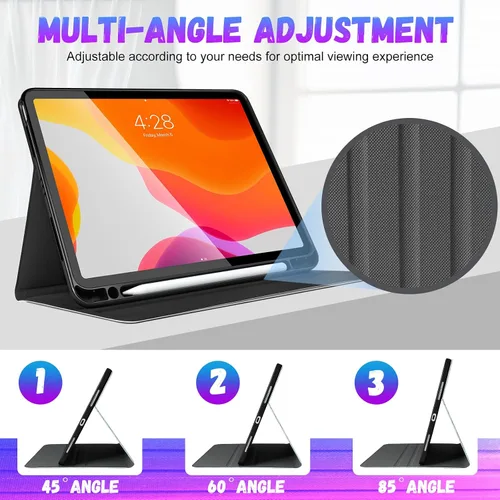 Vista 3 de Uppuppy Funda para iPad Air de 11 pulgadas (M2/M3), Air 5ª/4ª Generación 10.9, Pro 11'' Funda Linda para Niños Mujeres Niñas Folio Sol Luna Soporte