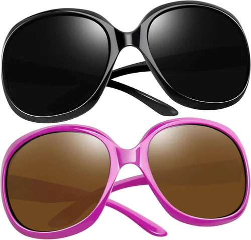 Vista 29 de Joopin Lentes de sol de gran tamaño para mujer, polarizados, grandes, para conducción, protección UV, grandes sombras