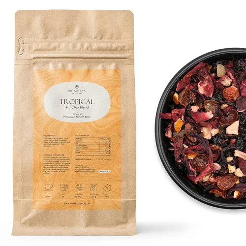 Vista 50 de Prime Tea Grandma's Fruit Basket – Exquisita fruta tisana, hojas sueltas orgánicas de primera calidad, deliciosa mezcla de té de hierbas, natural
