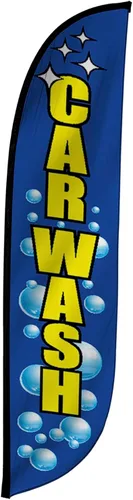 Vista 11 de LookOurWay Bandera de plumas, bandera publicitaria de 12 pies de alto para promoción de negocios y eventos, solo bandera, detalles automáticos