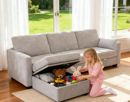 Vista 13 de Sofá de dos plazas con asientos de almacenamiento, seccional modular pequeño para espacios pequeños con brazos y respaldos reclinables, sofá de 2