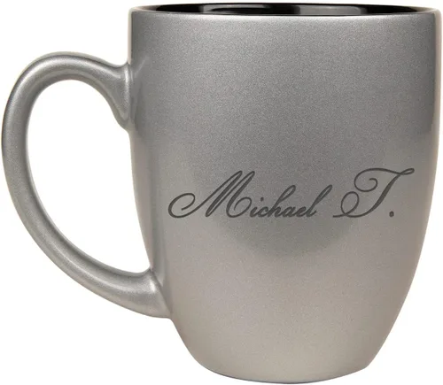 Vista 6 de Sofia's Findings Taza de café personalizada de cerámica Bistro de 16 onzas - Taza de café personalizada