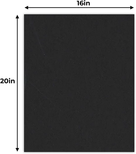 Vista 4 de Tablero de respaldo negro liso de 16 x 20 pulgadas, tablero de fotos sin cortar