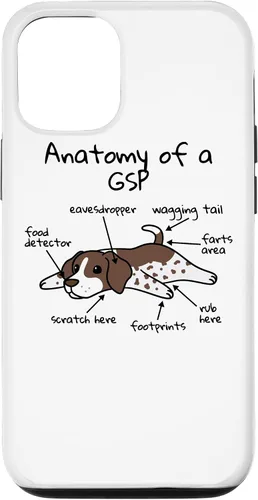 Vista 27 de iPhone 13 Anatomía de una funda de perro puntero alemán de pelo corto