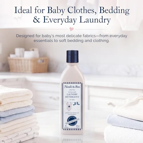 Vista 8 de Noodle & Boo Baby Laundry Essentials - Detergente para ropa ultra seguro