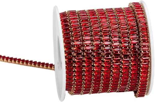 Vista 19 de KAOYOO - Cadena con cuentas de circonita cúbica, 0.91 metros (1 yarda) para manualidades de costura, decoración de bricolaje (cristal aguamarina)