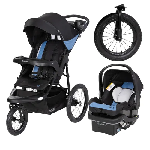 Vista 10 de Baby Trend Expedition® Zero Flat Jogger con luces LED, Dash Gris