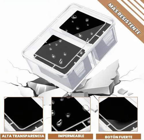 Vista 2 de Vicenpal Caja de almacenamiento de 300 tarjetas compatible con Mtg TCG, caja de almacenamiento de tarjetas de intercambio de plástico transparente
