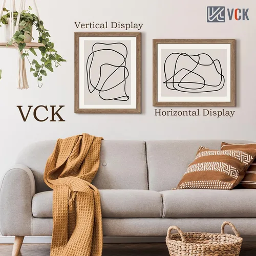 Vista 273 de VCK Marcos para póster de madera maciza de 22.375 x 34 pulgadas, marco de fotos A1 negro con montaje en pared, paquete de 3