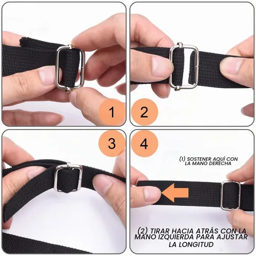 Vista 6 de CooBigo Paquete de 25 hebillas deslizantes ajustables de metal de 1 pulgada, ajustador rectangular Tri-Glide, deslizador de correa de tirantes