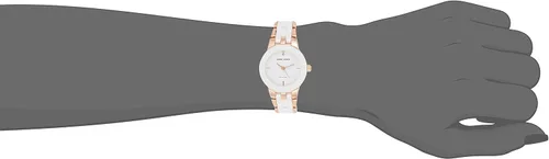 Vista 5 de Anne Klein Reloj de pulsera de cerámica con esfera de diamante auténtica para mujer