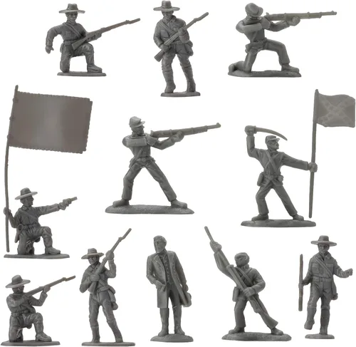 Vista 4 de BMC Civil War Plastic Army Men - 32 figuras de soldado de la batalla de Petersburgo
