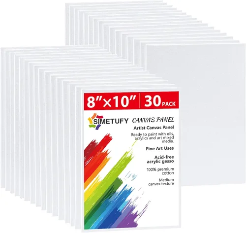 Vista 19 de Simetufy Paquete de 12 Tableros de Lienzo Pequeños para Pintura de 4 x 6 pulgadas - Paneles de Mini Lienzo de 100% Algodón sin Ácidos Imprimados