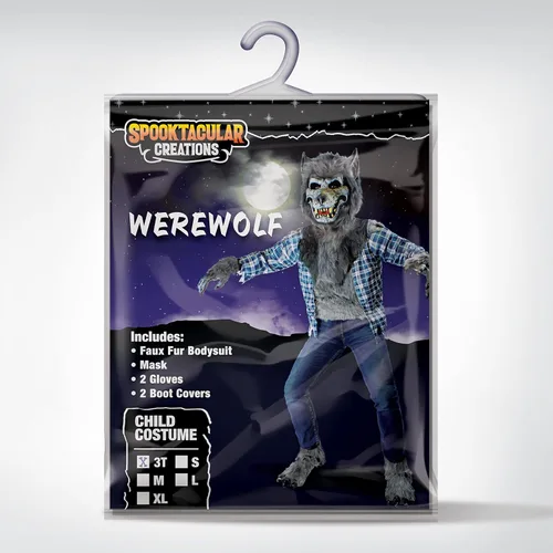 Vista 6 de Spooktacular Creations Werewolf Costume with Mask for Kids Boys Halloween Dress Up