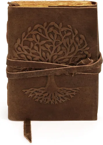 Vista 34 de Diario de cuero para mujeres y hombres, 200 páginas, 5 x 7 pulgadas, regalos para mujeres, diario de viaje, cuaderno de mujer, marcador de 7 chakras