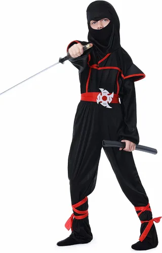 Vista 4 de Disfraz de ninja para niños, disfraz de Halloween, fiesta de Halloween, disfraz de cosplay