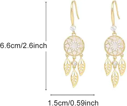 Vista 7 de Aretes de borla de cadena de lentejuelas de oro de 18 quilates con diamante brillante, aretes colgantes de borla de lentejuelas brillantes, aretes